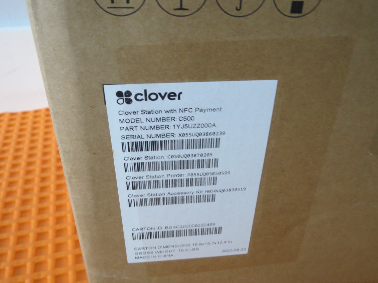 Clover Station C500 Point of Sale POS System P550 Printer HUB & Power| Reset