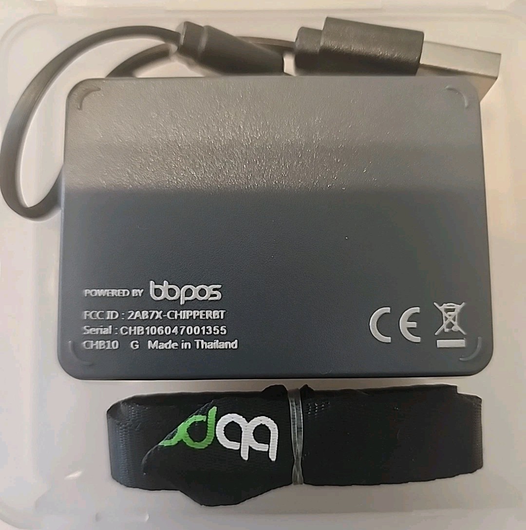 New BBPOS Chipper Bluetooth Card Reader 2AB7X Black w/ Case Cord Strap