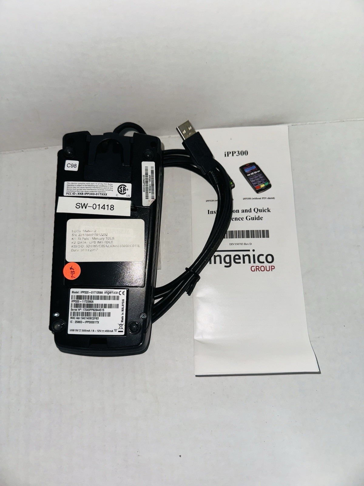 Ingenico iPP320 Credit Card Processing Terminal Machine (New-Open Box)