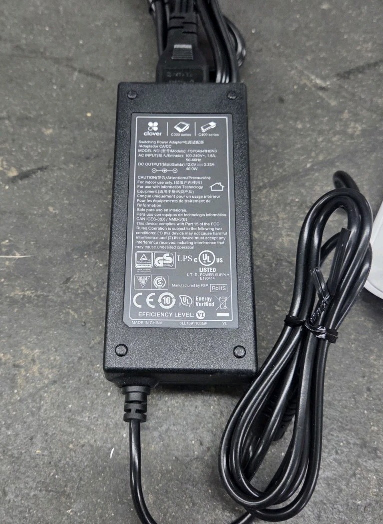 Clover Flex K400 Charging Base/Cradle Charger USED With Power Supply