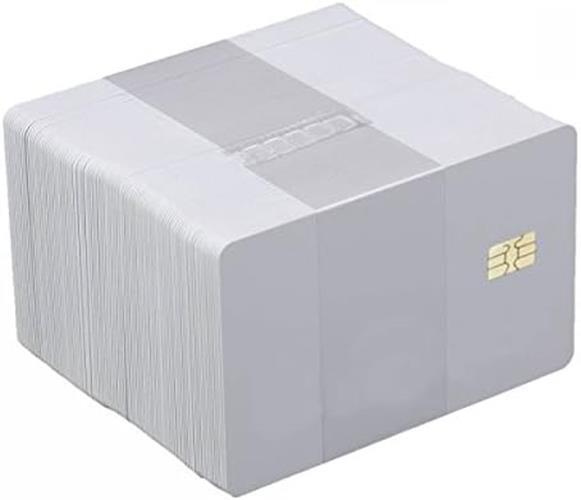 Qty (100) HekTex Siemens SLE4442 Hi-Co Magnetic Stripe PVC Blank Cards 4GB