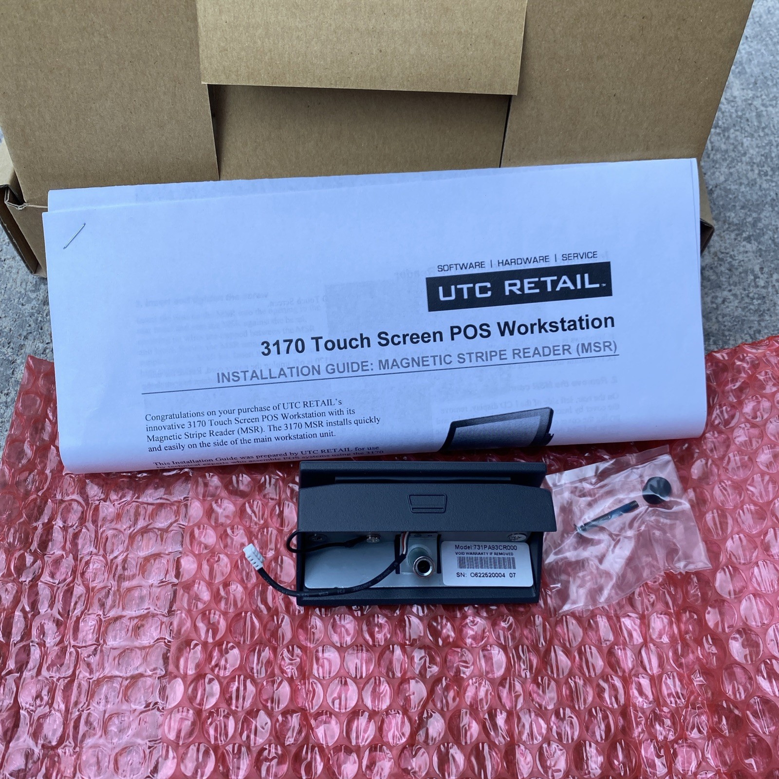 UTC Retail 3170 Magnetic Stripe Reader (MSR) – New in Box – POS Accessory