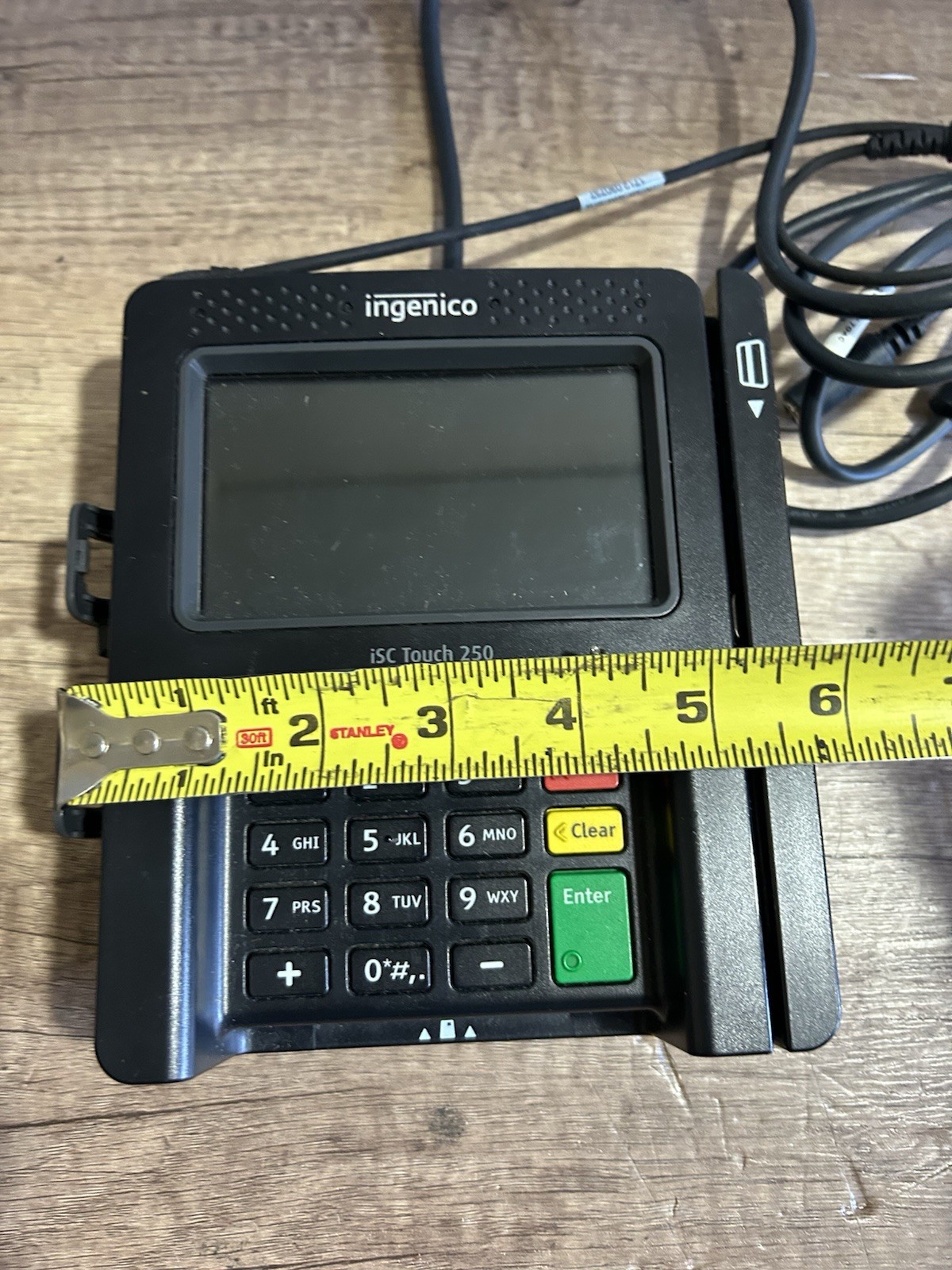 Ingenico ISC Touch 250 V4 Credit Card Reader w/ Power Cord & Stylus Tested