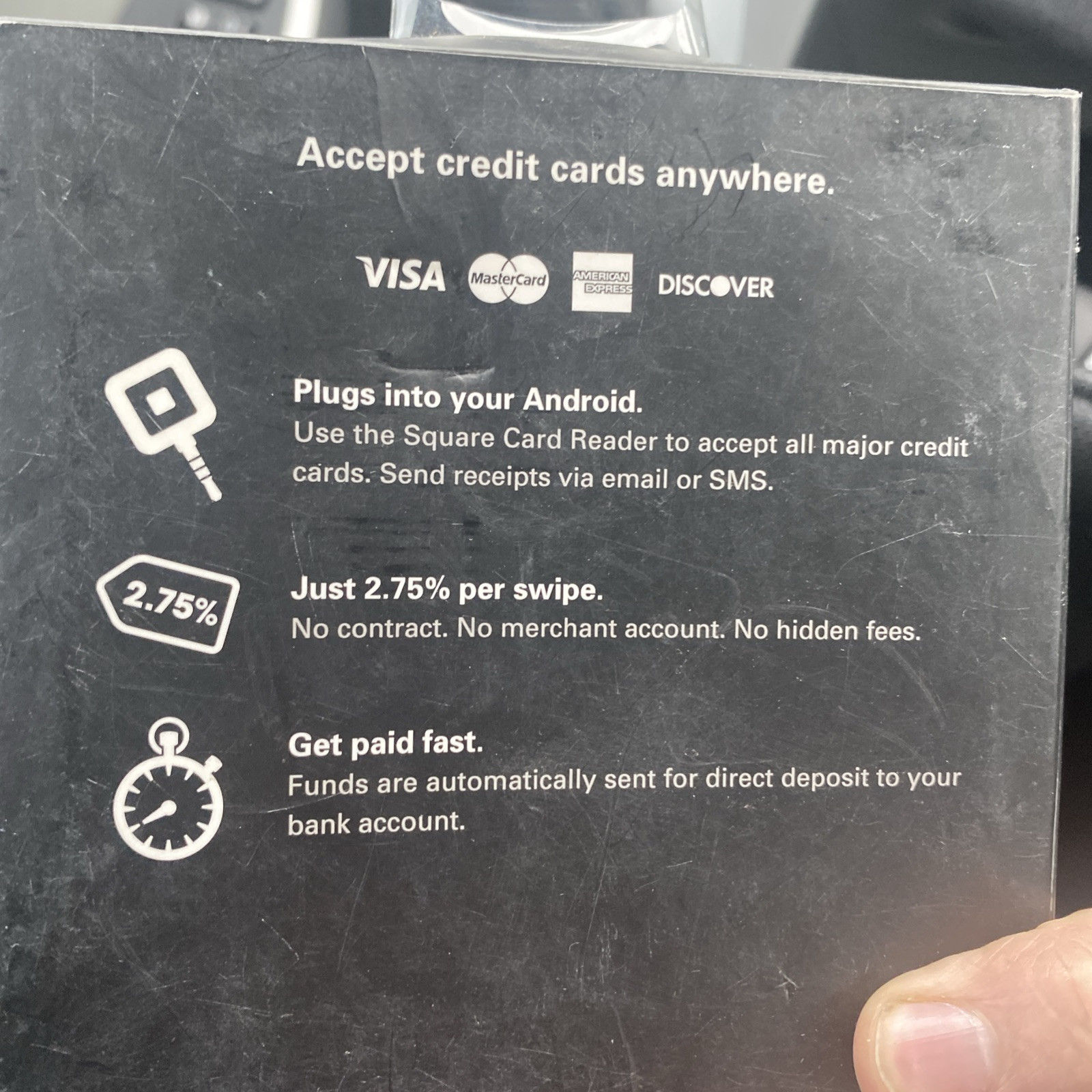 NEW Square Credit Card Reader for iPhone, iPad and Android