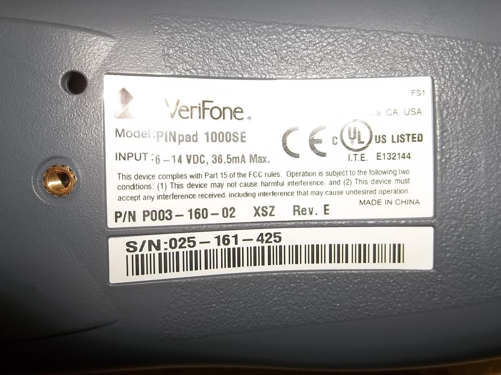 VeriFone Printer Pin Pad Card Reader Set 250 P002-113-00 P003-160-02 Tranz330