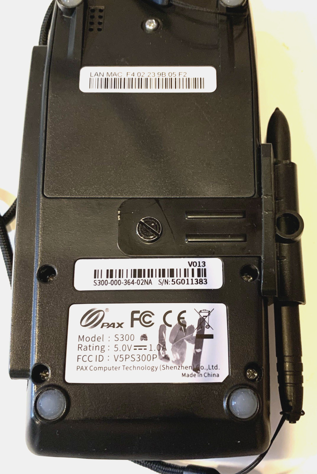 PAX S300 Integrated PIN Pad Credit Card Terminal Untested See Pics $12.01 + FREE