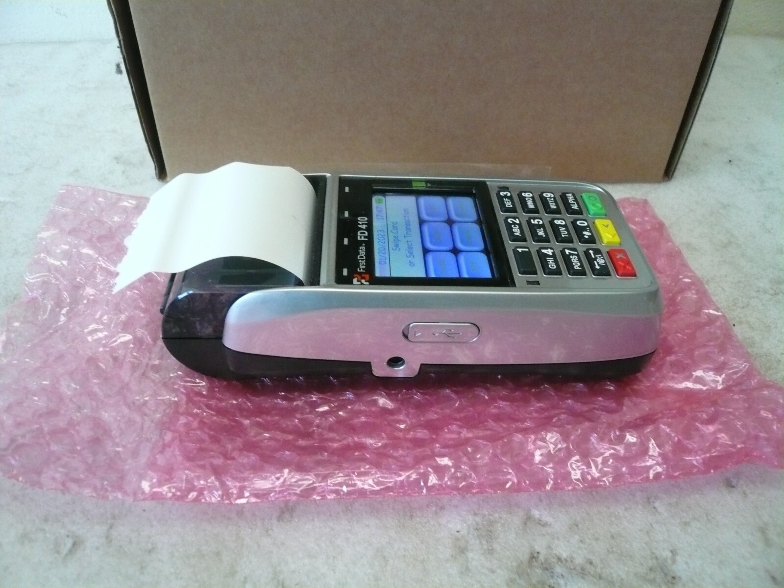 First Data FD410 DW EMV Wireless Handheld Credit Card Terminal