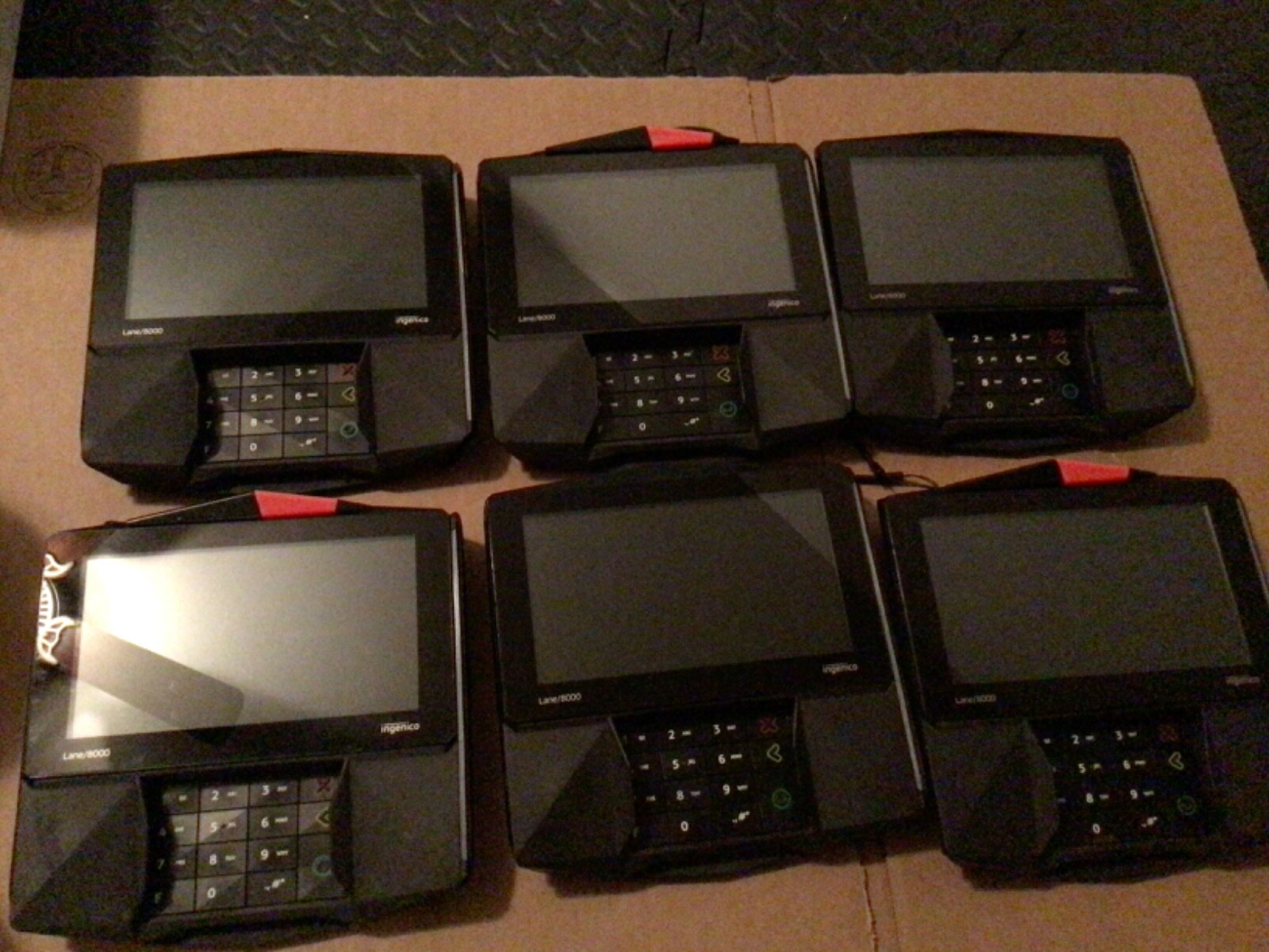 Lot of 6 Ingenico Lane 8000 Card Terminal READ