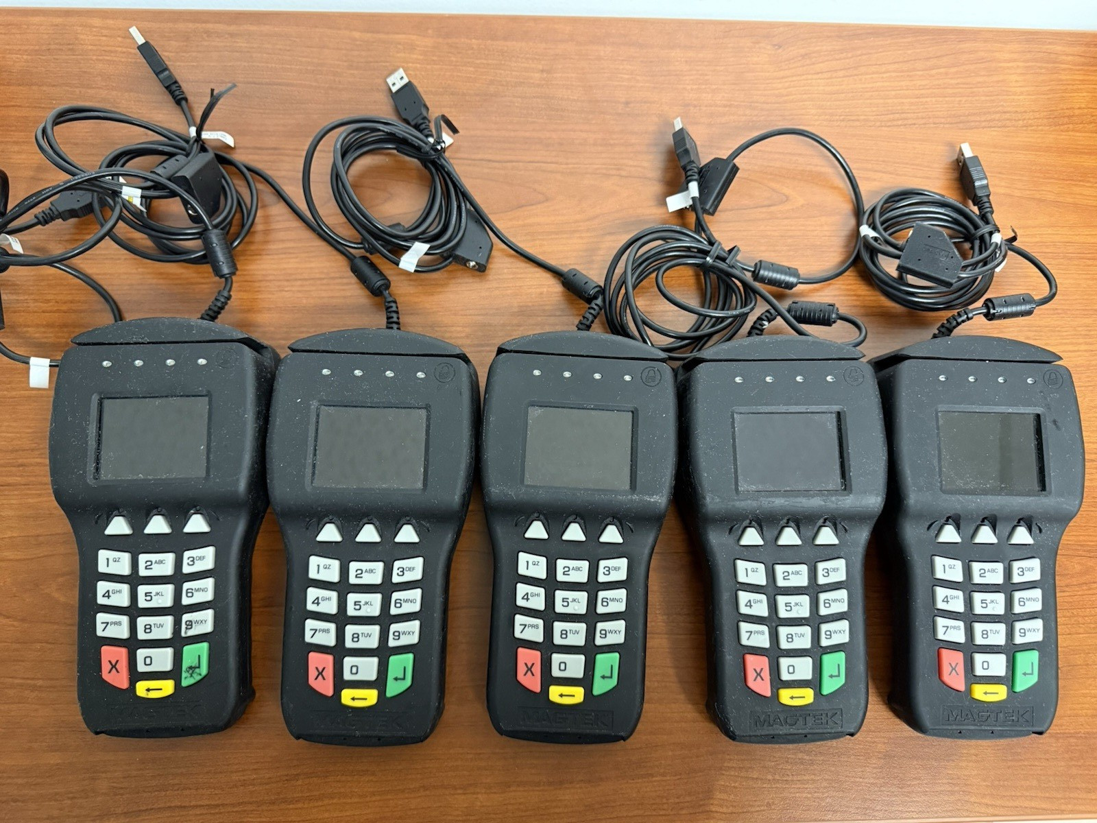 Lot of 5 MagTek DynaPro 30056013 PIN Pad Credit Card Reader – Parts No Power
