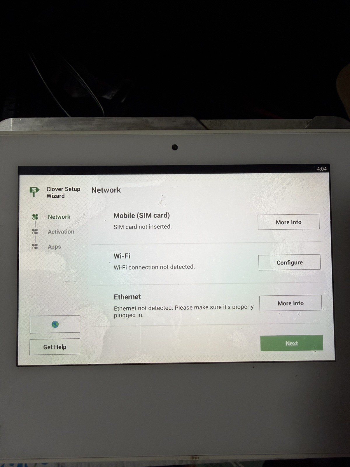 Clover Mini POS System C302U Credit Card Terminal WiFi & Ethernet