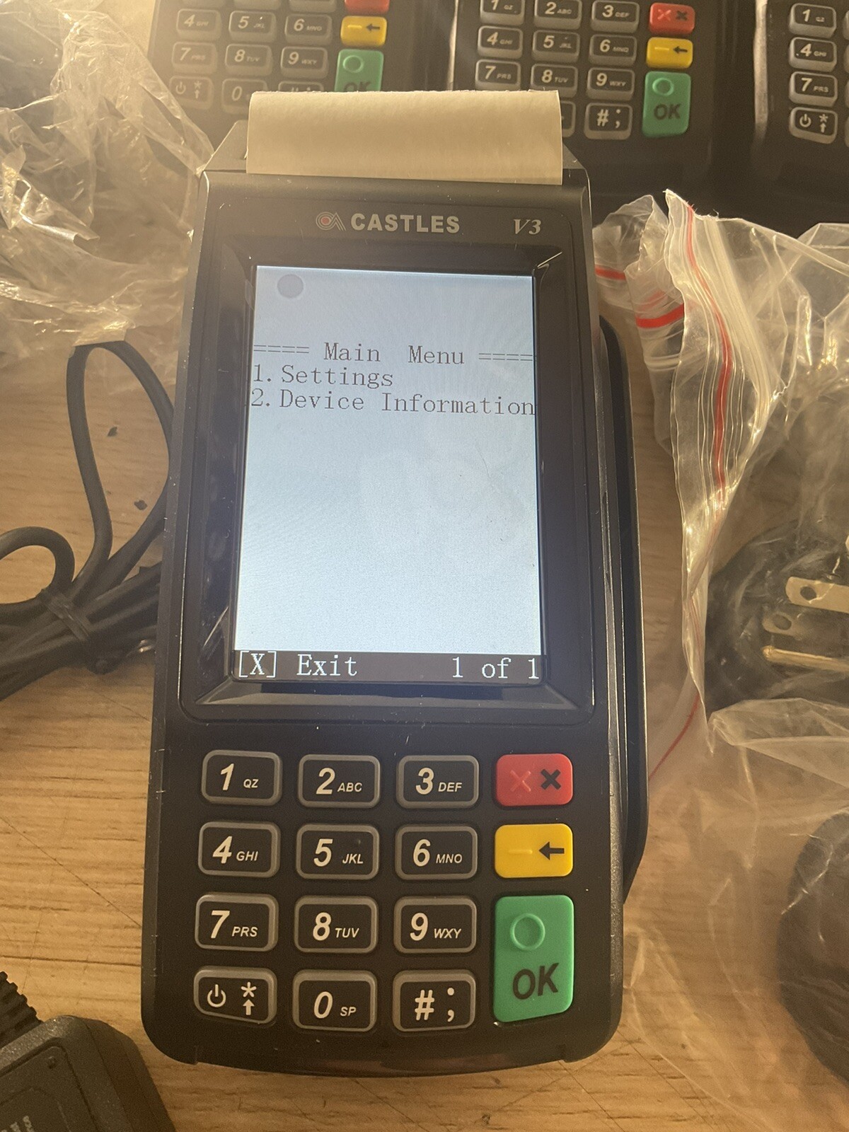 9Credit Card Machine Castles V3 Vega 3000 POS Terminal Power Supply /JUA1791