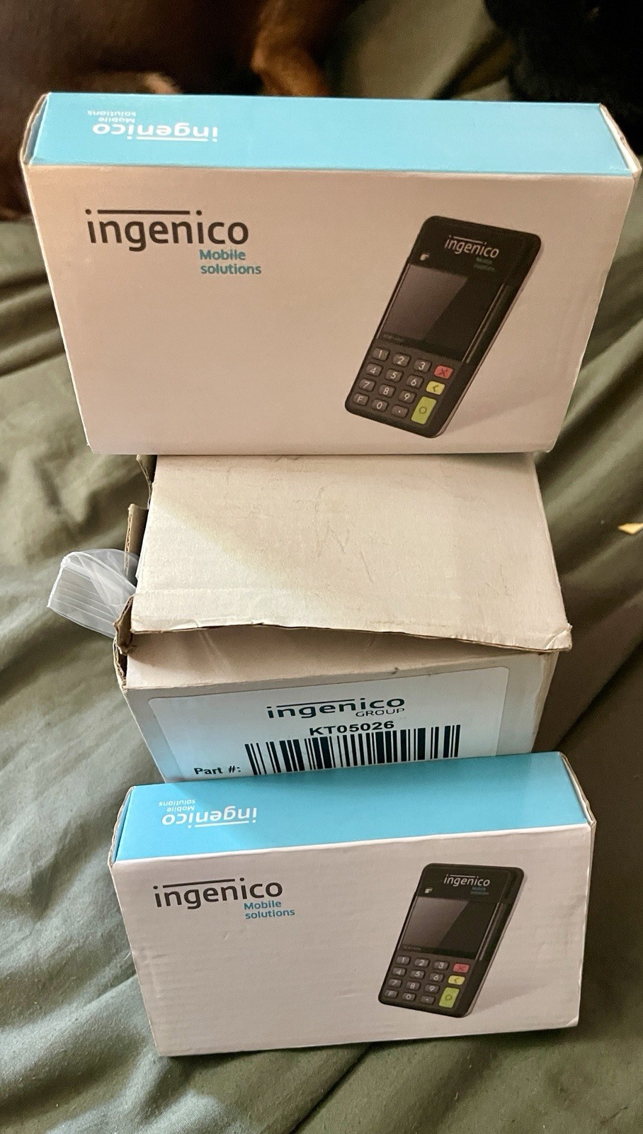 INGENICO MOBILE SOLUTIONS MOBY 8500 P8F506-09219A 2.4″ LCD CARD READERS/LOT OF 2