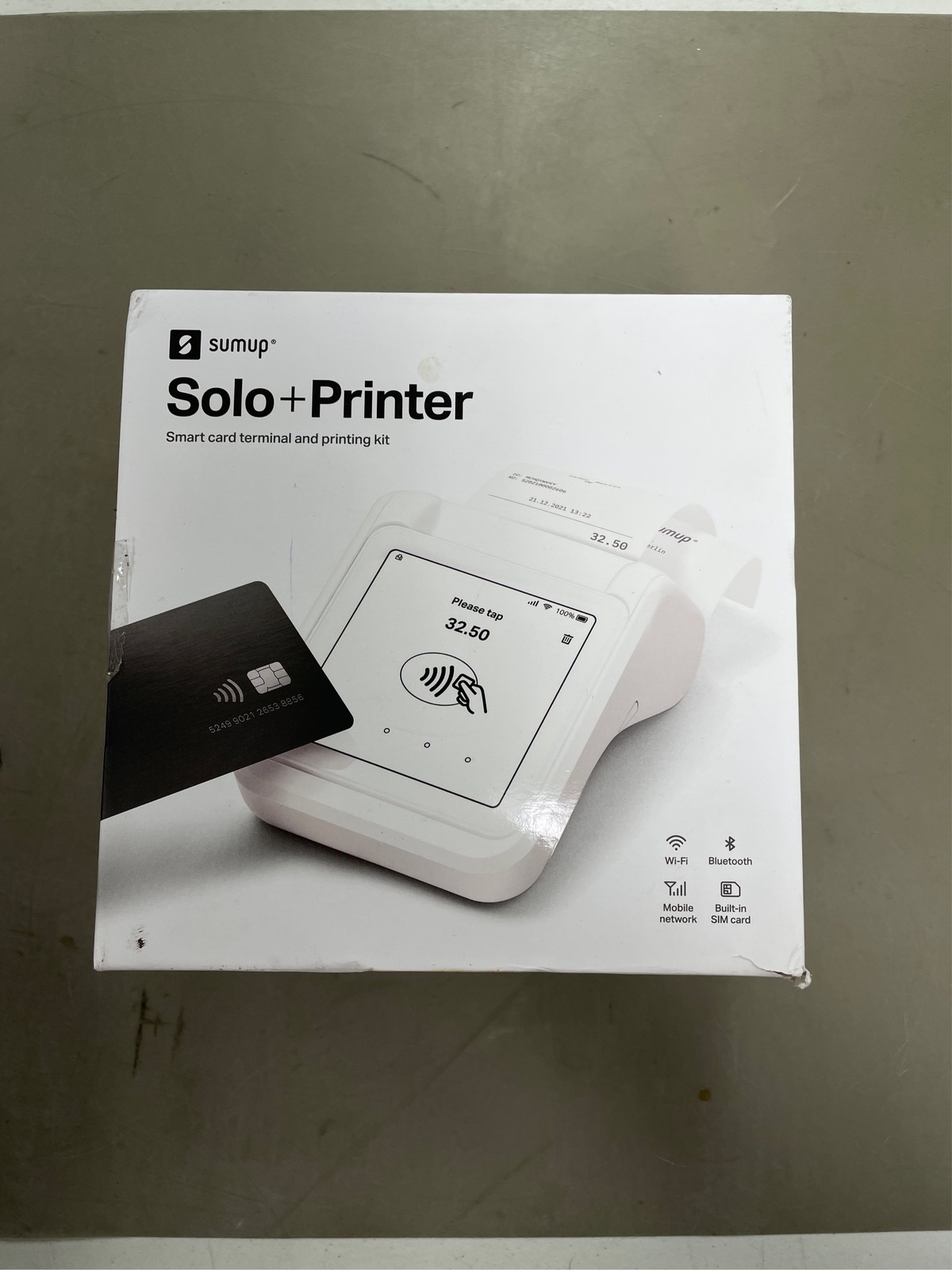 SumUp Solo + Printer Bundle – Credit Card Payment Card Reader. Full Touch-Screen
