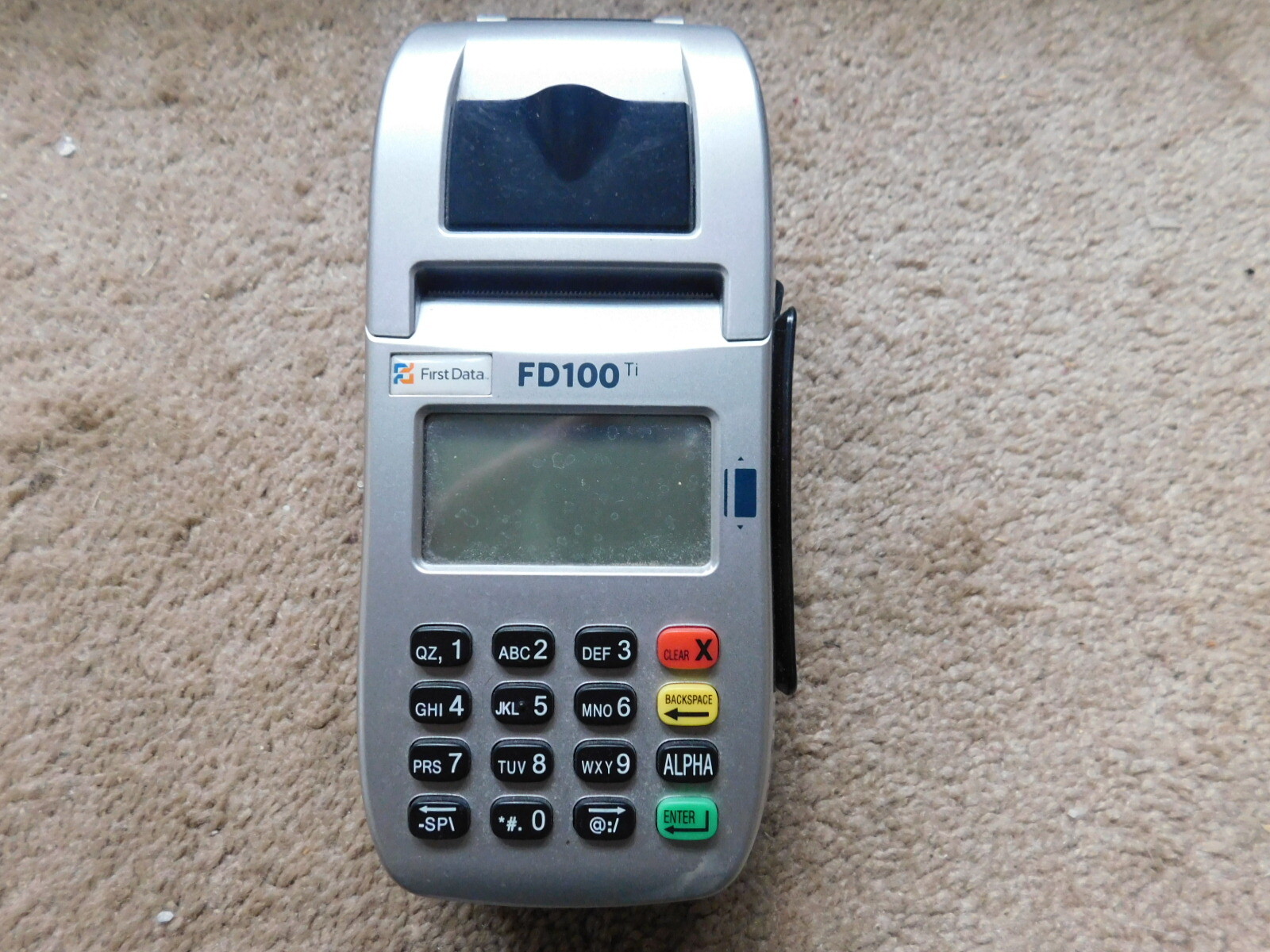First Data FD100Ti POS Credit/Debit Card Terminal – No cords