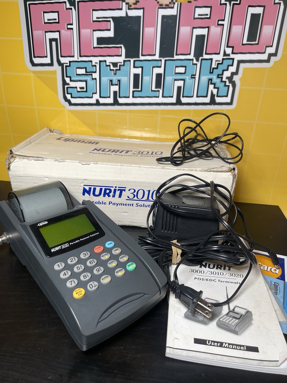 Lipman NURIT 3010 Wireless Portable Credit Card Terminal Machine Tested