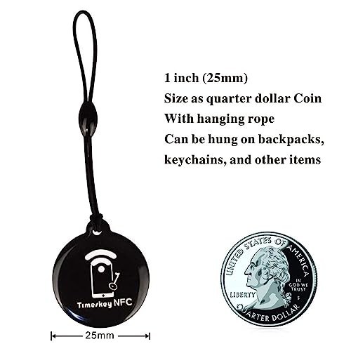 10pcs Programmable NFC Keychain Tags – Ntag215 Chips, Compatible with All NFC De