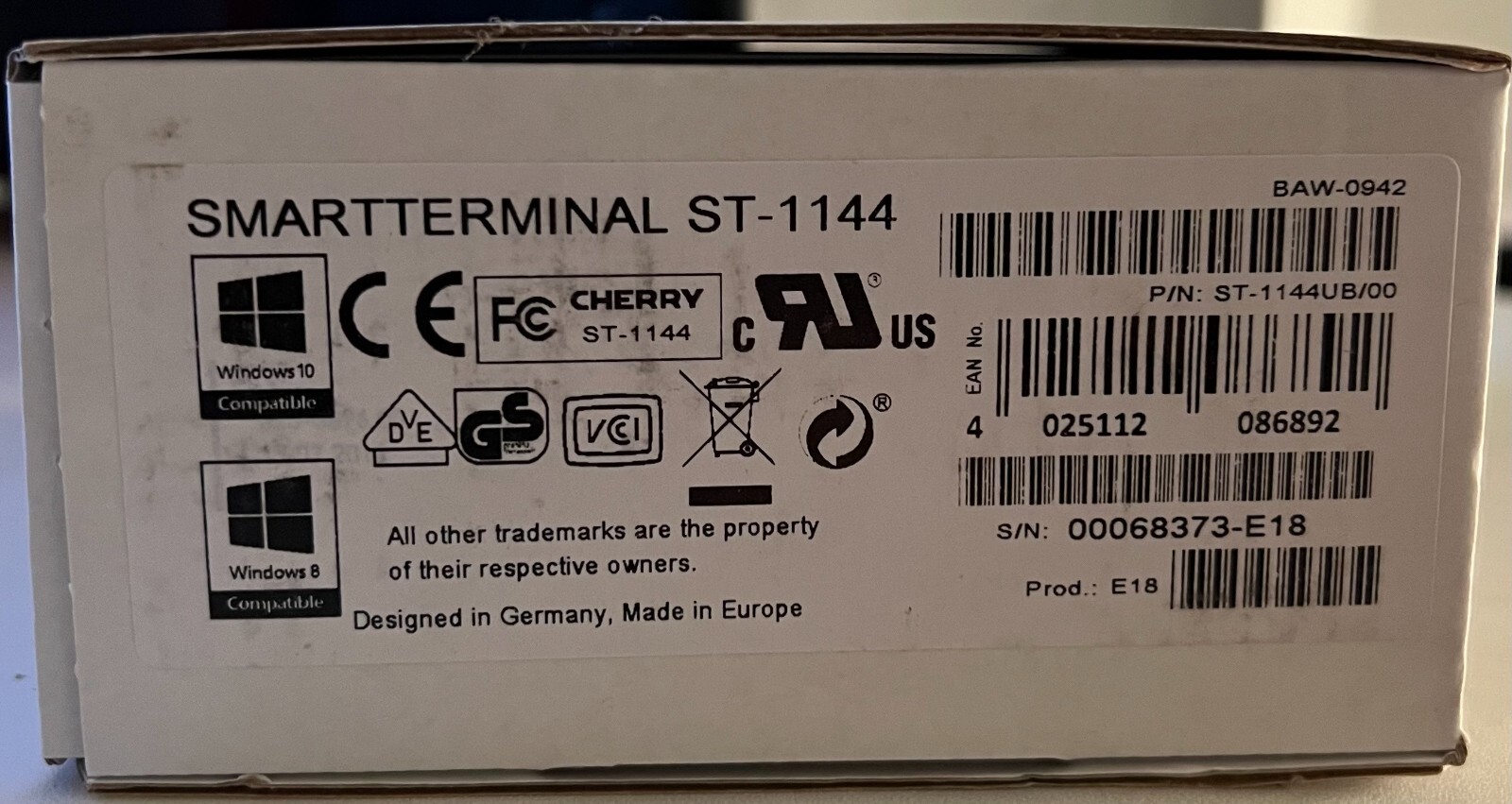 *NEW* Cherry ST-1144UB, USB Smart Card Reader, PC/SC, CAC/FIPS201, Weighted Base