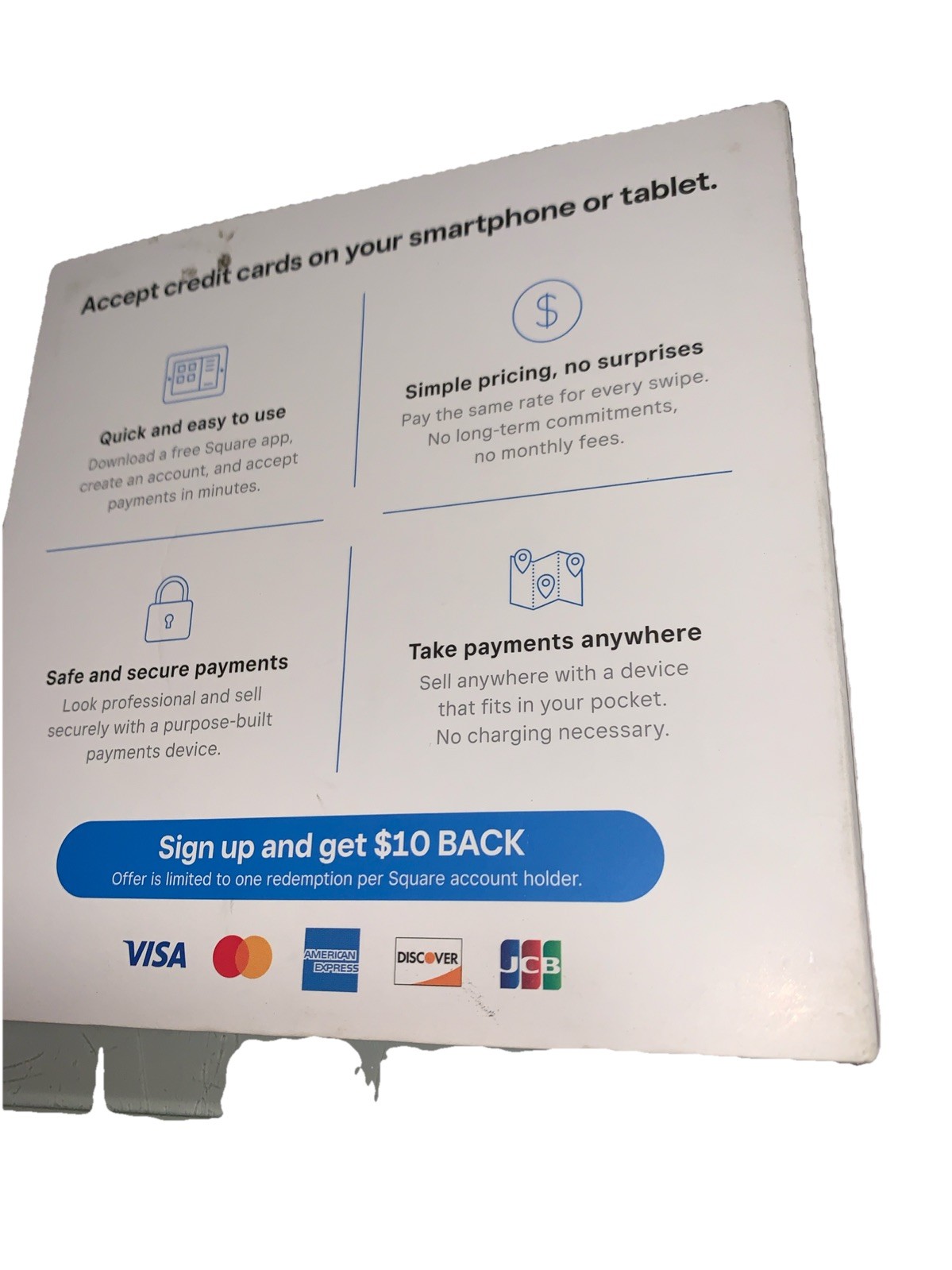 Square A-PKG-0206-01 Credit Debit Card Reader – White for Apple iPhone and…
