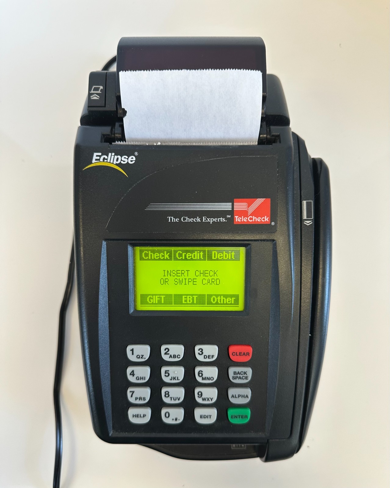 VeriFone Eclipse TeleCheck Credit Card Machine POS Terminal Check Reader Tested