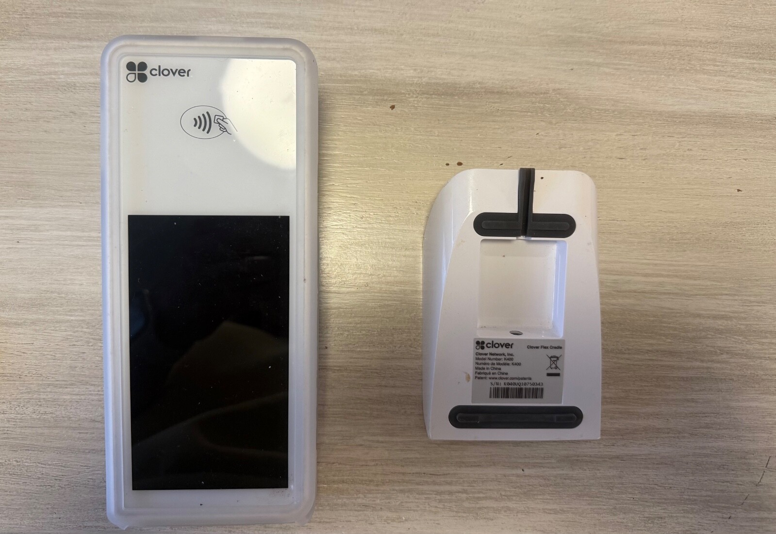 Clover Flex Card Reader POS System + Clover K400 Flex Cradle
