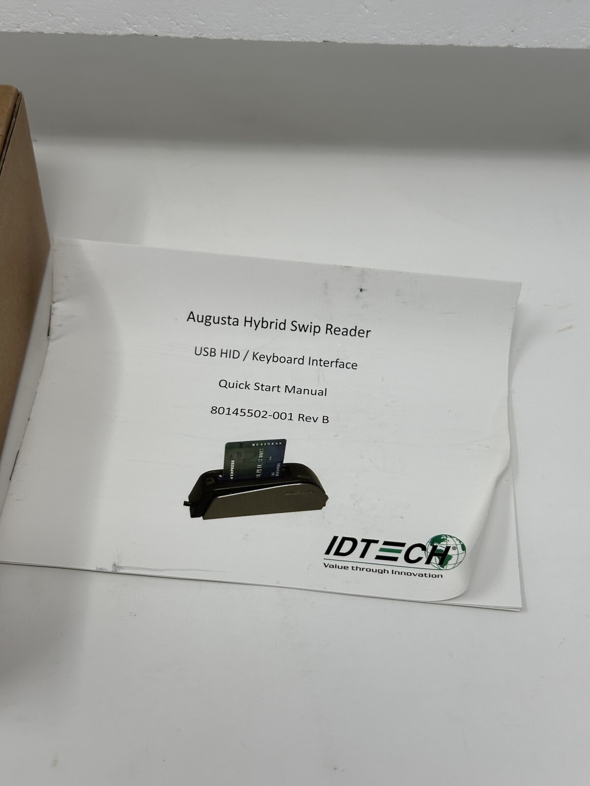 ID Tech Augusta USB HID MSR & EMV Magnetic Swipe Card Reader IDEM-241 Open Box