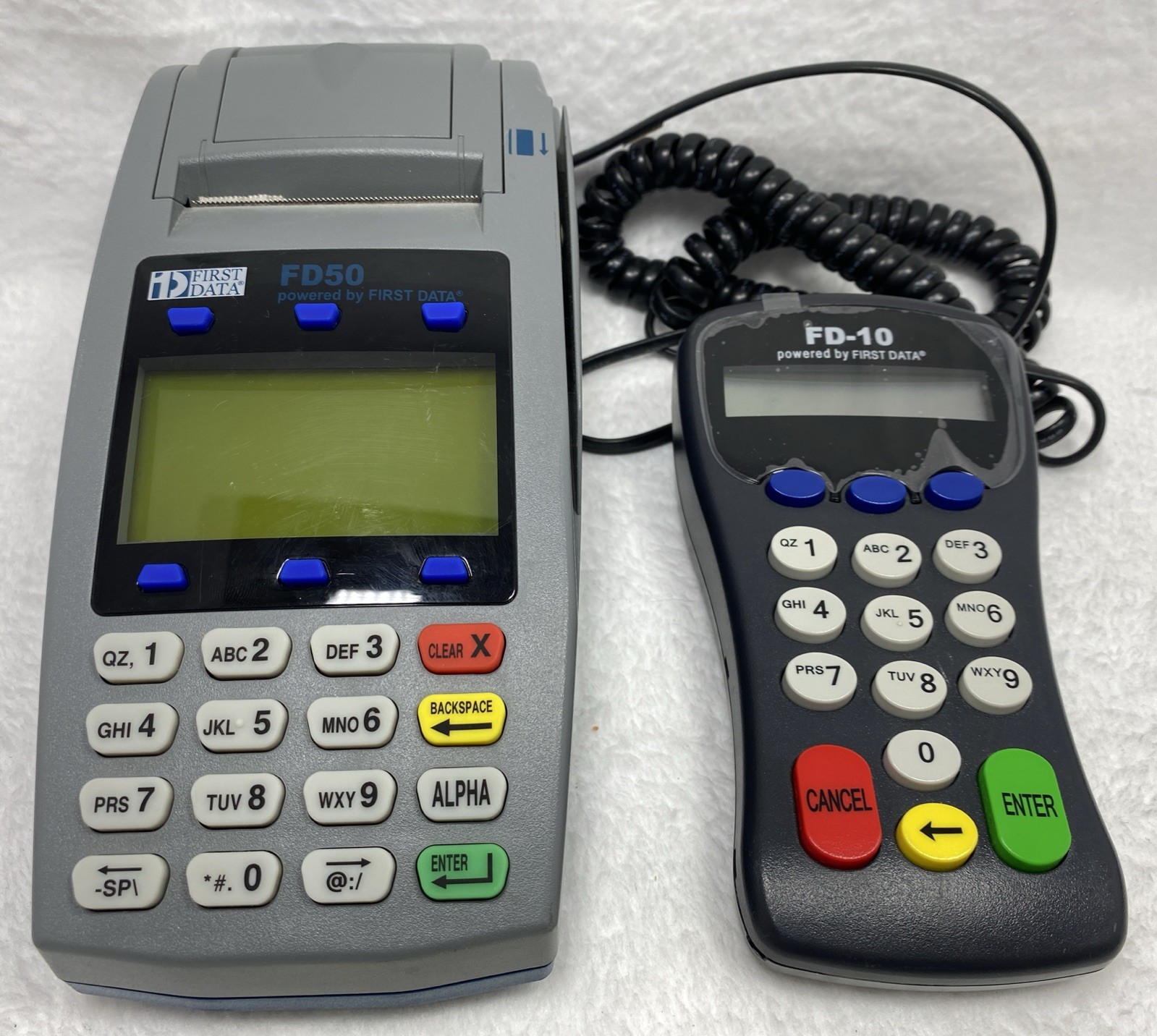 First Data FD50 + FD-10 Credit Card Reader Processing Terminal 