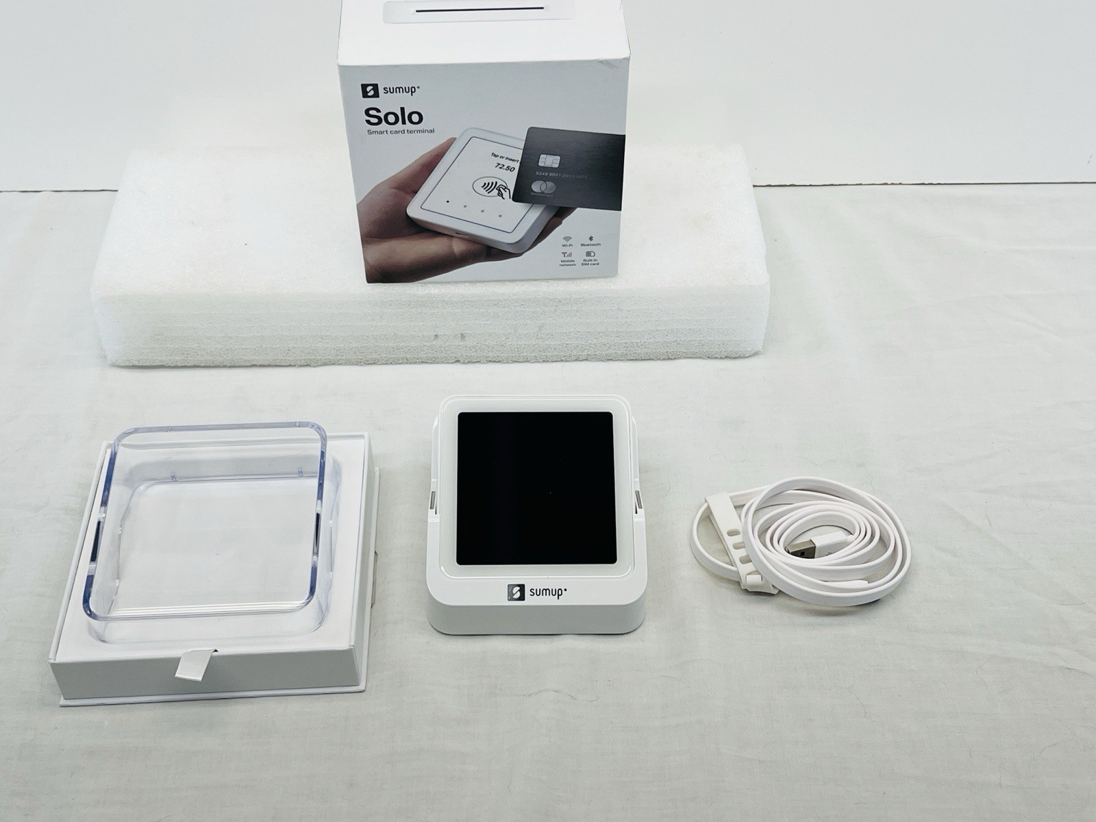 Genuine Sumup Solo Mobile Wi-Fi Smart Card Terminal Reader White Read!