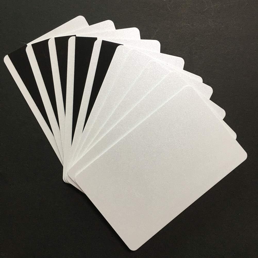 XCRFID 50pcs PVC Card with Magstripe SLE4442 for ID Printers Credit Card Size