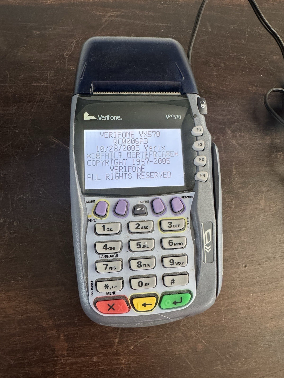 Verifone Vx570 Omni 5700 Credit Card Terminal Printer! Tested: Works!