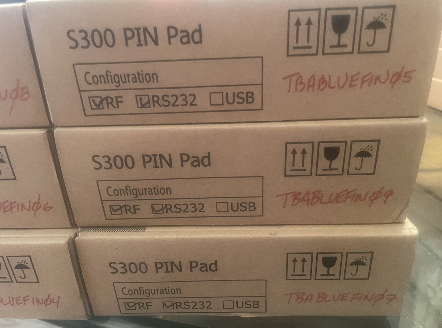 Lot Of 6 Pax Technology Ltd S300 Pin Pad RF RS232 2018 NIB Open Box Credit Card