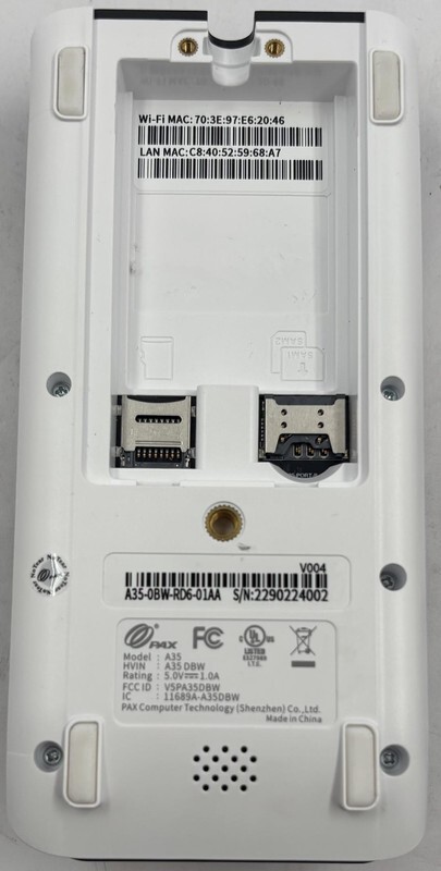 PAX A35 A35-0BW-RD6-01AA ANDROID POS CREDIT CARD TERMINAL READER – LOCKED
