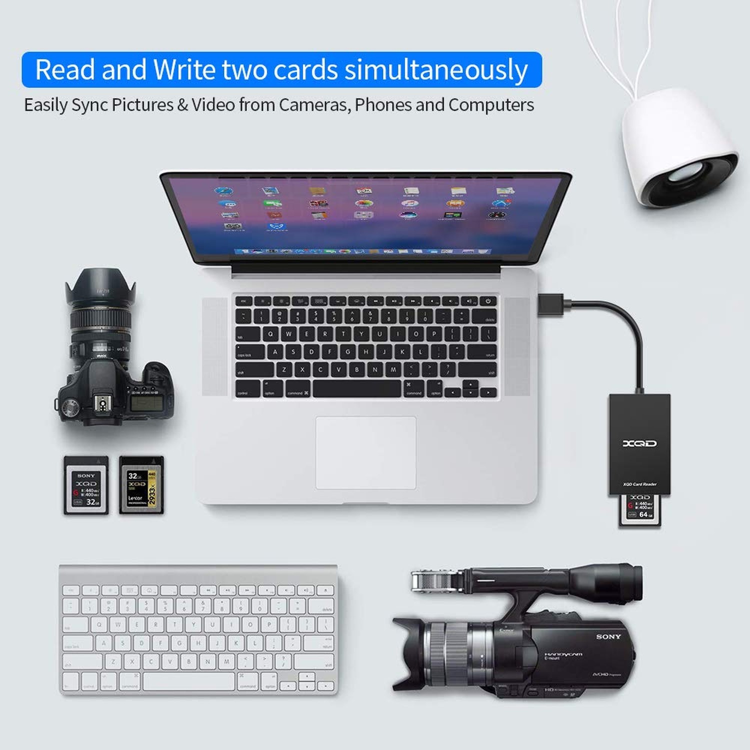 XQD Card Reader USB 3.0 XQD SD Card Reader Sony XQD Reader 2 in 1 Memory Card…