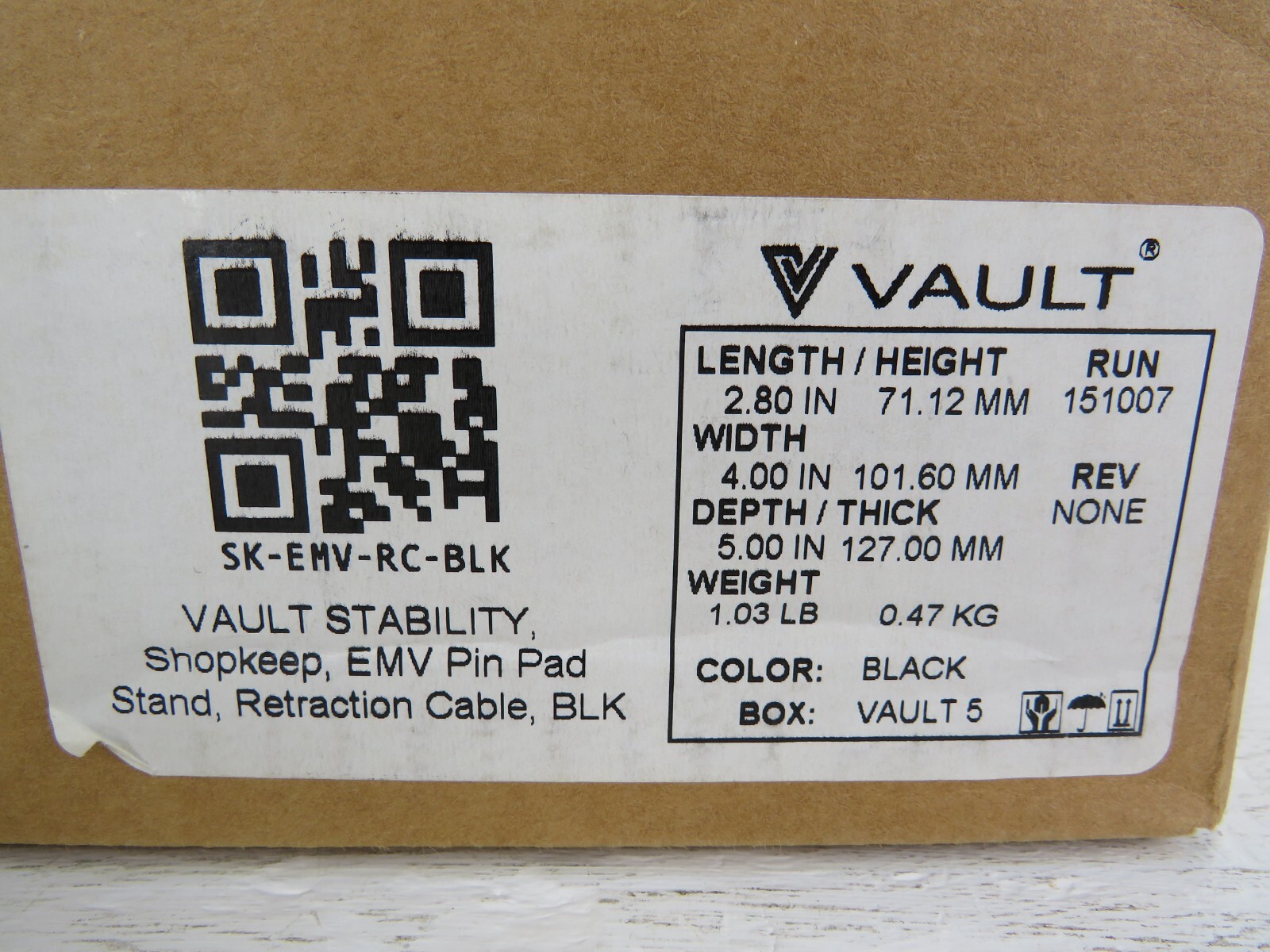 Stability Vault shopkeep SK-EMV-RC-BLK ICMP pos pin pad Reader Stand 2.8″X4″X5″