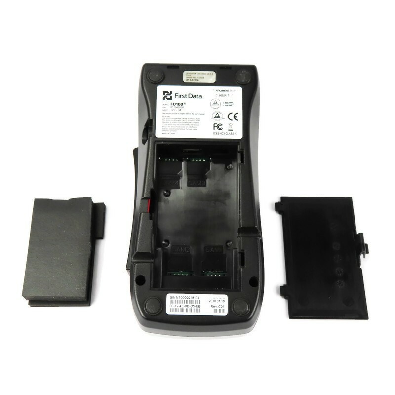 First Data FD100ti Credit Card Machine Used Powers On. No Power Cord