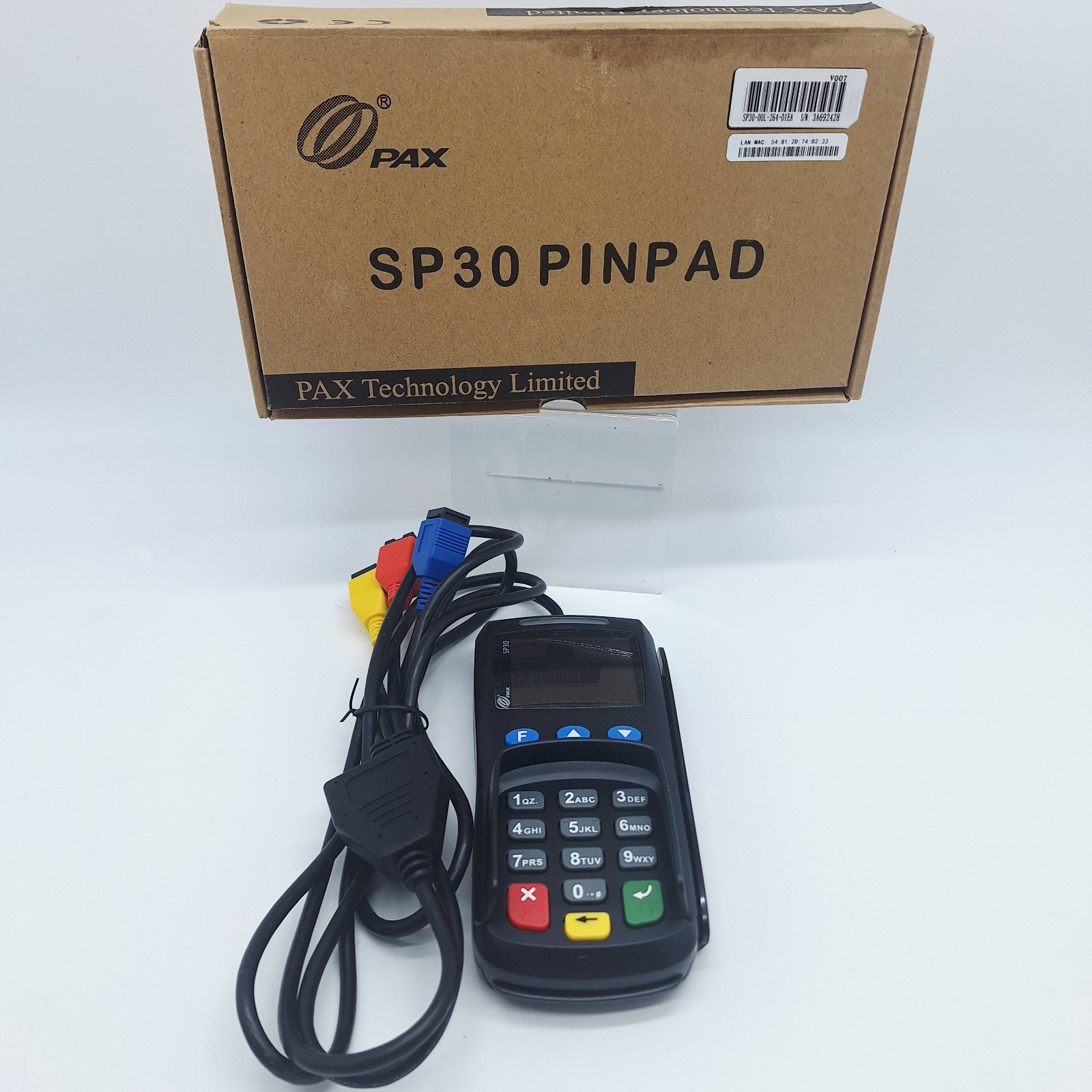 PAX SP30 Smart Card & Contactless Pin Pad Credit Card Terminal No Power Supply