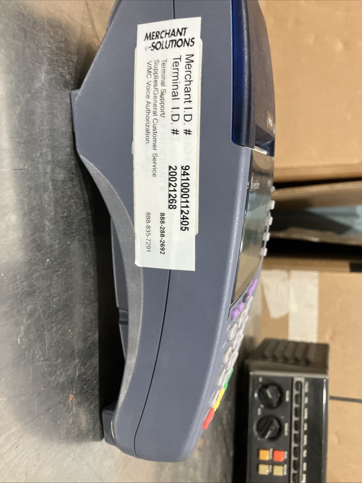 VERIFONE VX510 DIAL CREDIT CARD TERMINAL – PCI COMPLIANT NO POWER CORD C6-8