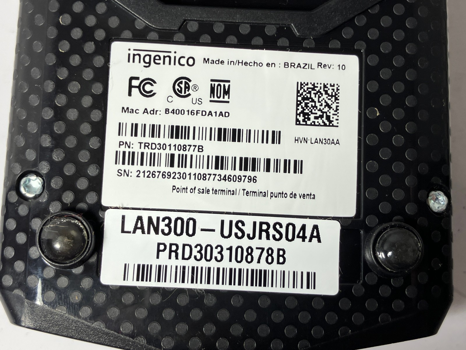 Ingenico Lane/3000 Standard Credit Card Terminal Black Wired NFC Digital Display