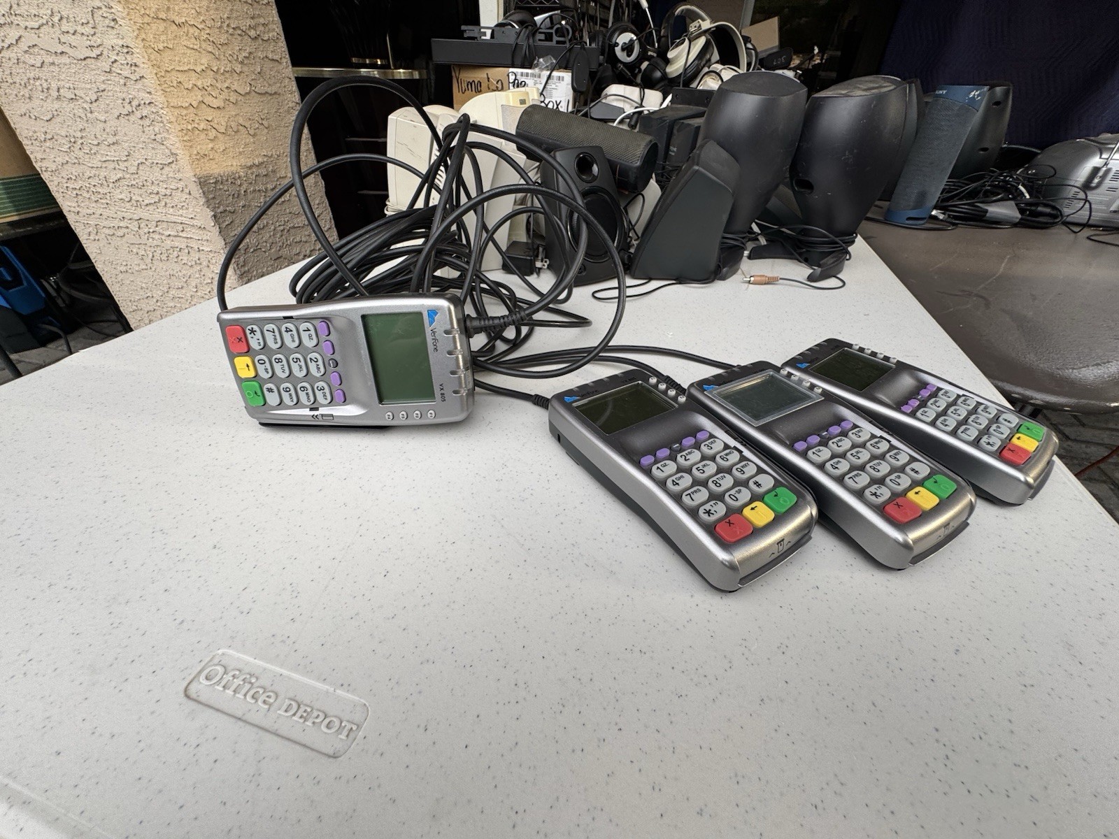 Lot of 2 Verifone VX 805 CTLS Credit Card Reader Slide & Chip Reader