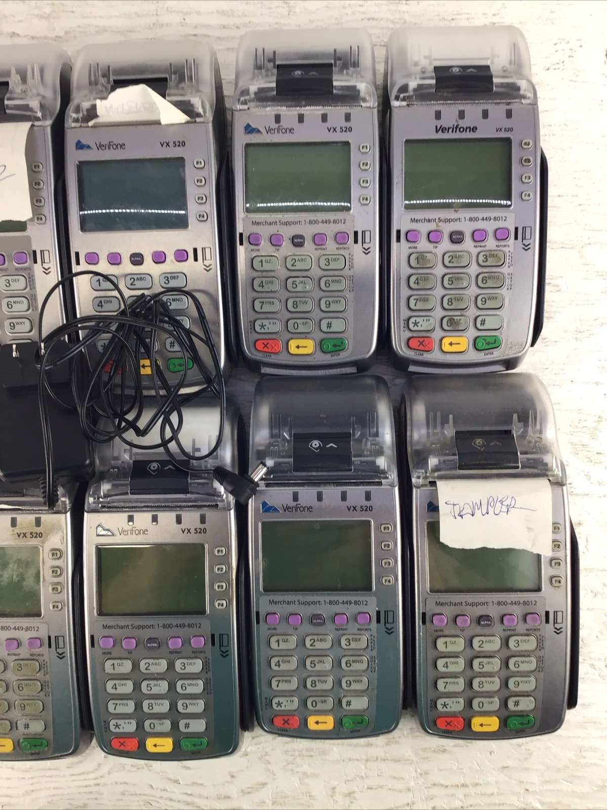 Lot Of 12 VeriFone VX520 Card Reader POS Systems 7 Tampered 5 Working