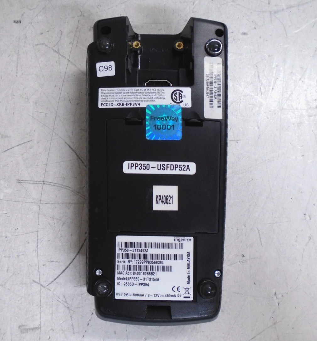 Used Ingenico iPP350 Credit Card Reader | IPP350-31T3154A | IPP350-31T3492A