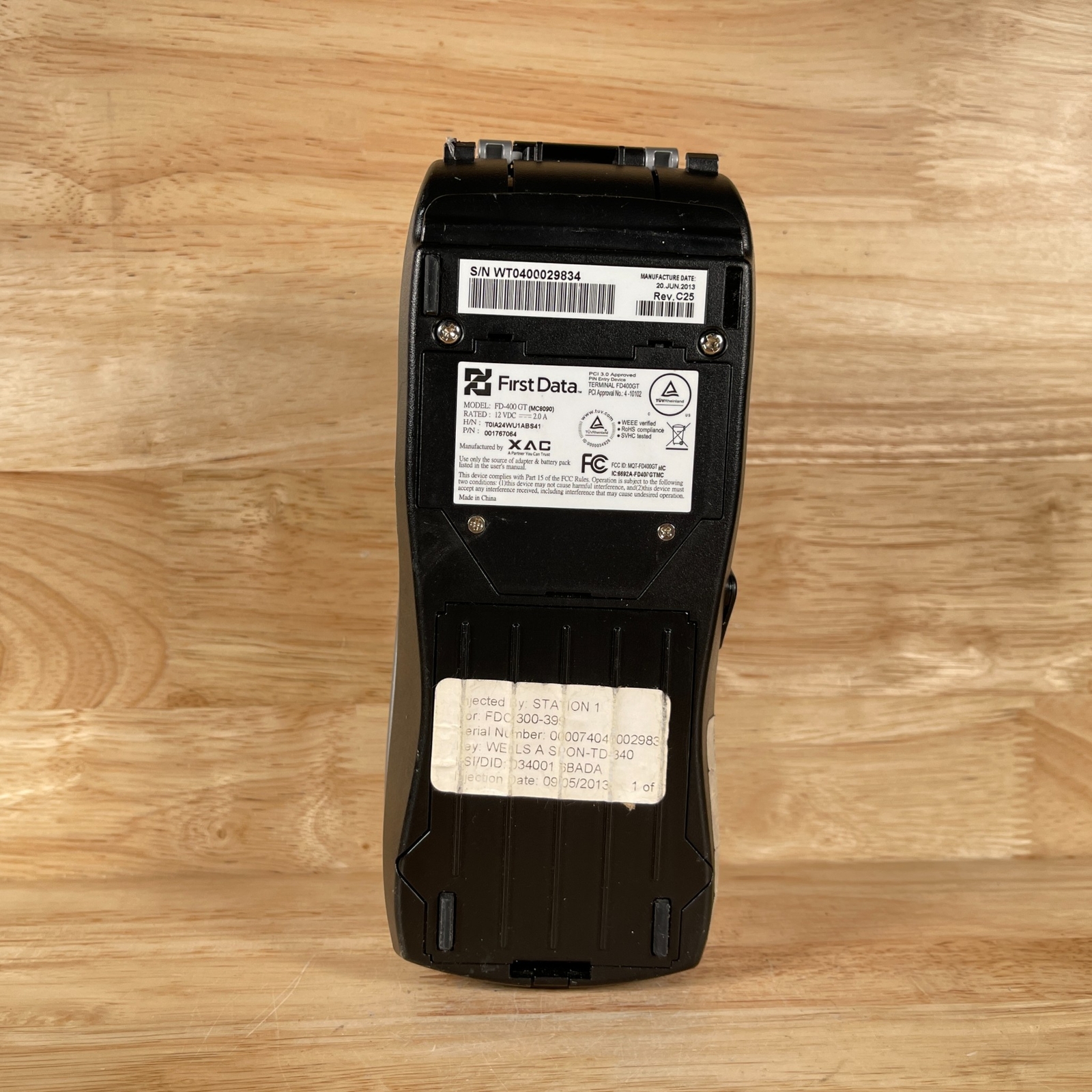 First DAT FD-400 GT Silver & Black Portable Touchscreen NFC Credit Card Terminal