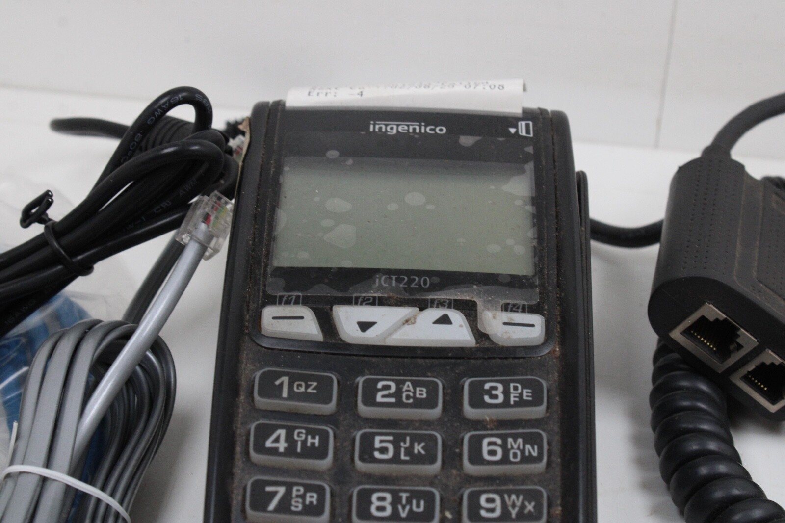Ingenico ICT220 Credit Card Reader Power Supply USB Cords Tested