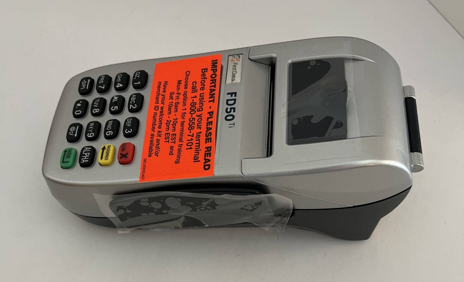 New Open Box First Data FD50 Ti Credit Card Reader Terminal With Pin Pad (F4)