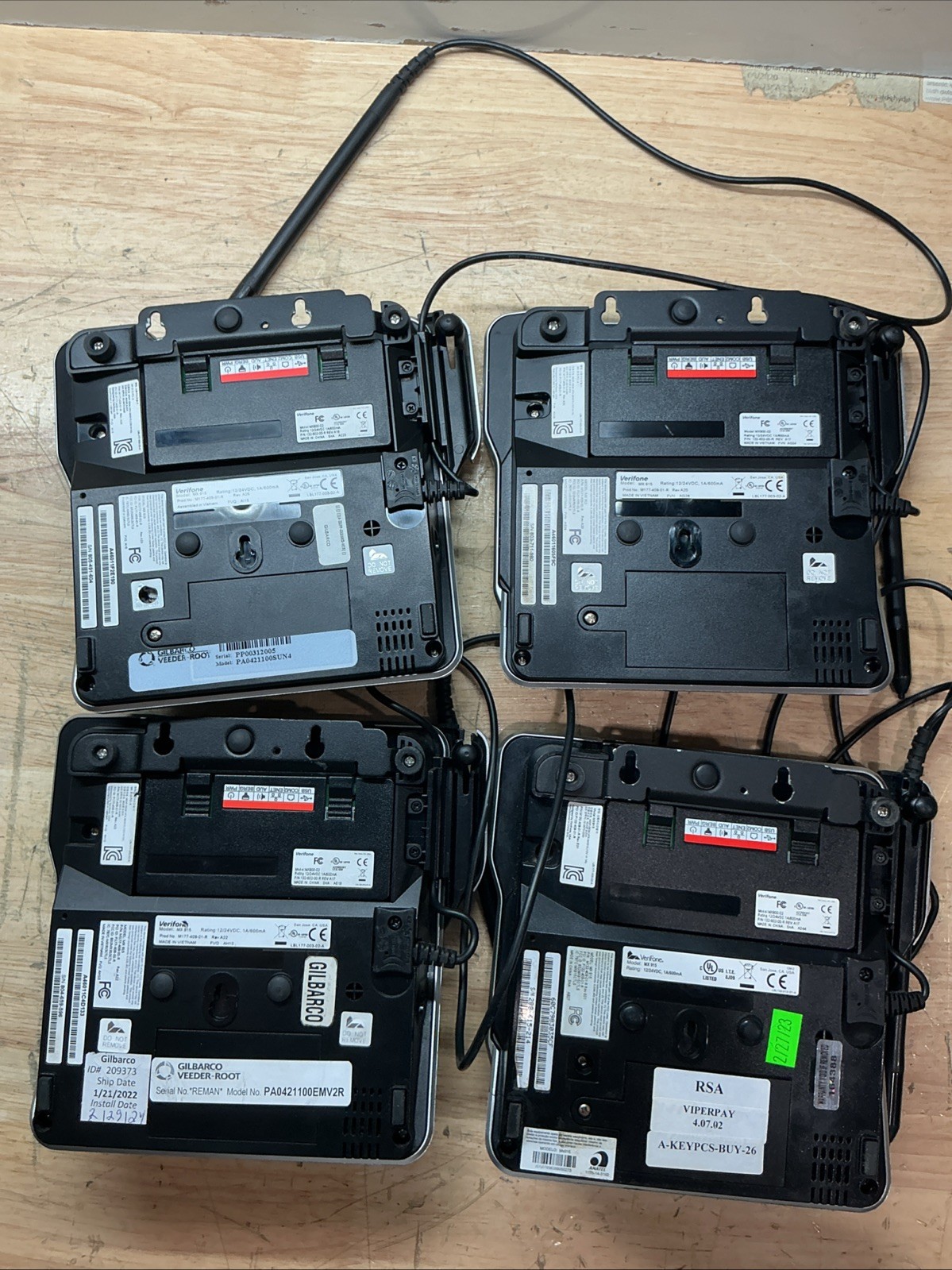 Verifone MX915 Credit Card Terminal Lot Of Four Pin Pads M177-409-01-R