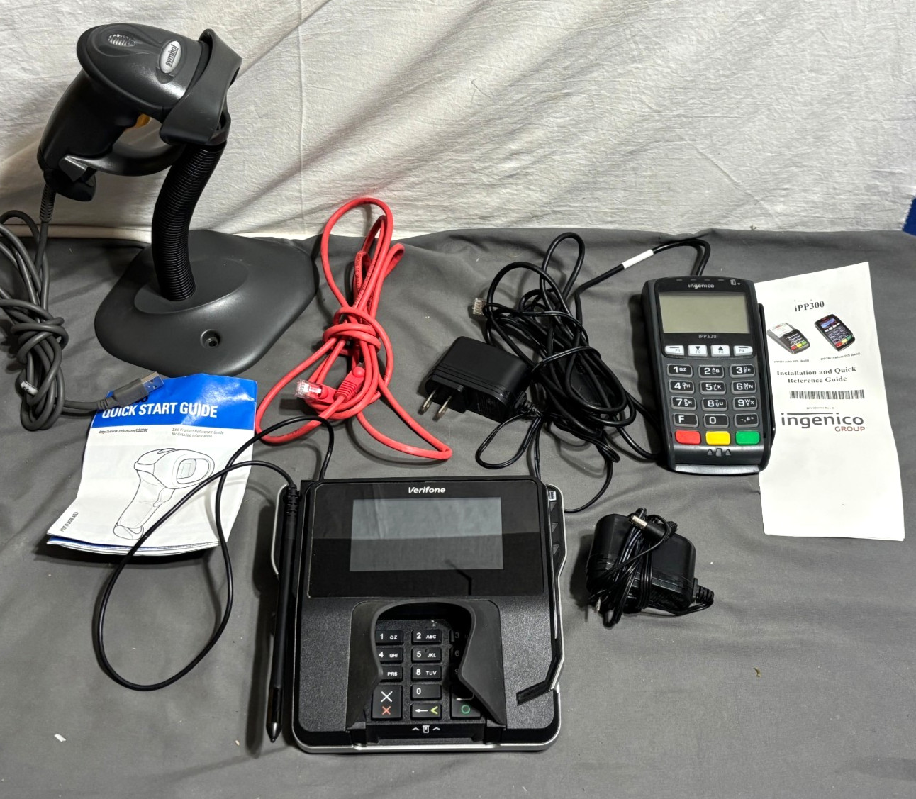 Lot VERIFONE MX915 INGENICO IPP320 SYMBOL Bar Scanner Credit Card Chip Reader