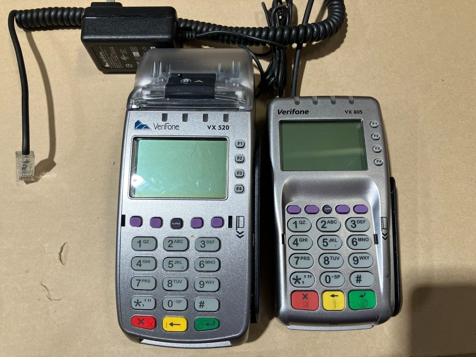 Verifone VX520 Credit Card Machine Terminal Reader with VX805 Card Reader