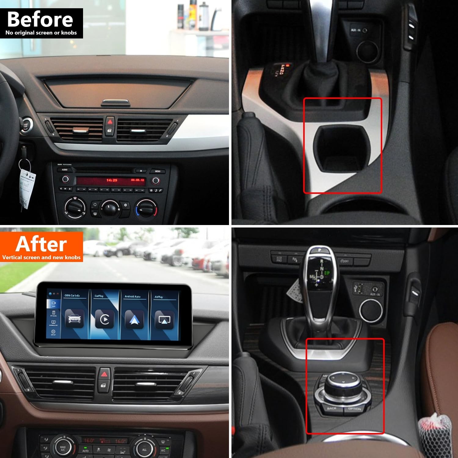 PEMP 10.25″ Blue Anti-Glare Linux HD Screen for BMW X1 E84 CIC Wireless and W…