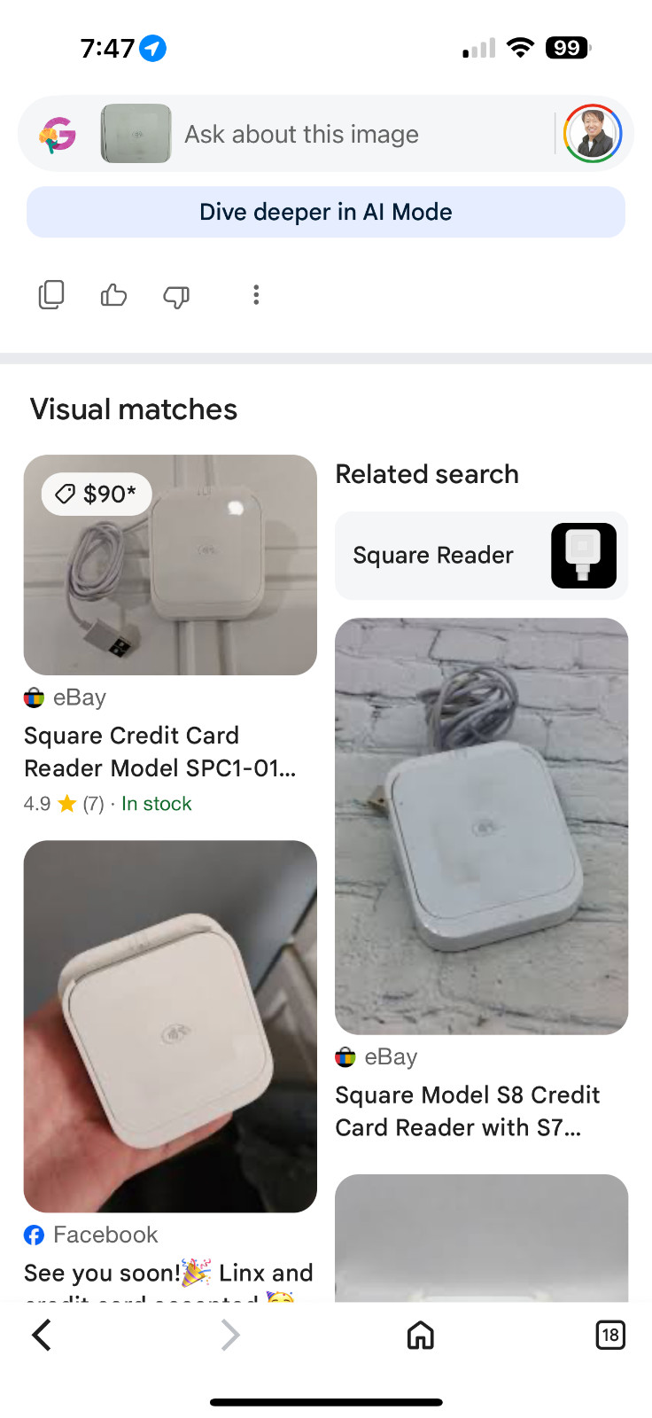 Square Reader for Contactless and Chip (1st gen) with Charging Dock SPC1-01