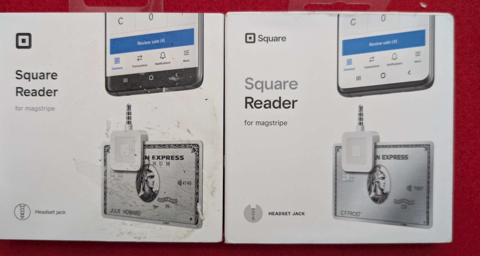 Lot Of 2 Square Credit Card Reader for iPhone, iPad and Android