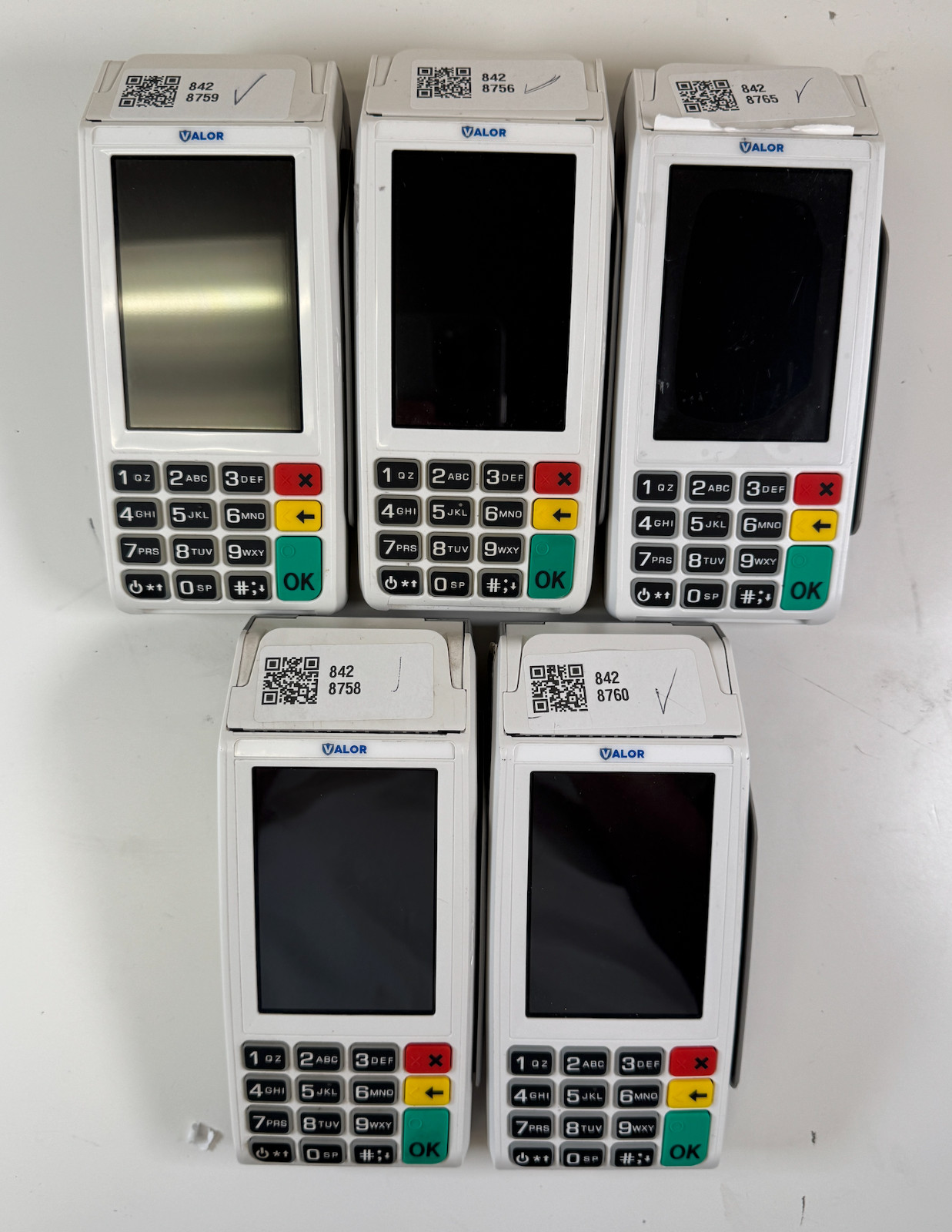 5x Valor VL110 EMV / Card Terminal Devices – Device Only – Used